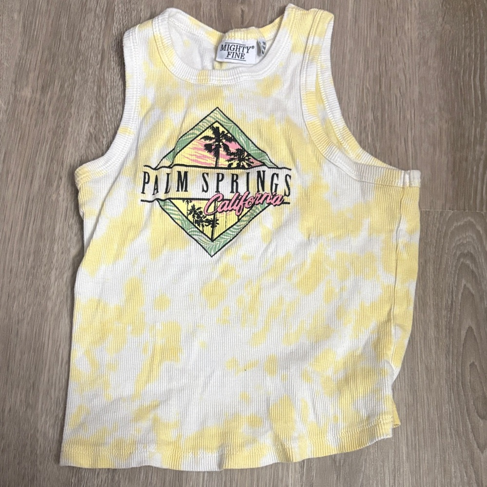 Mighty Fine womans Palm Springs Tank Top - Yellow